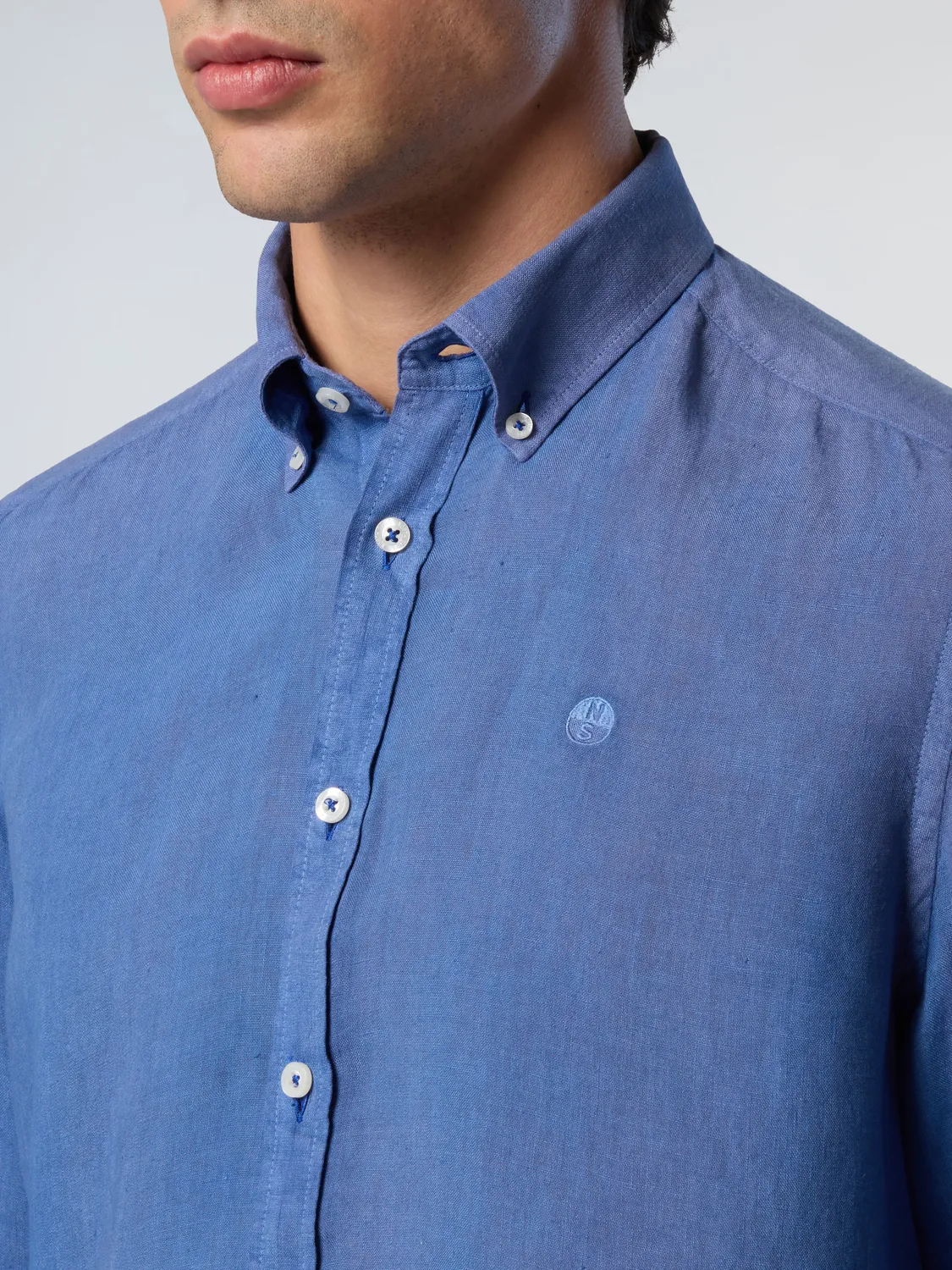 North Sails chemise lin bleue beacoup