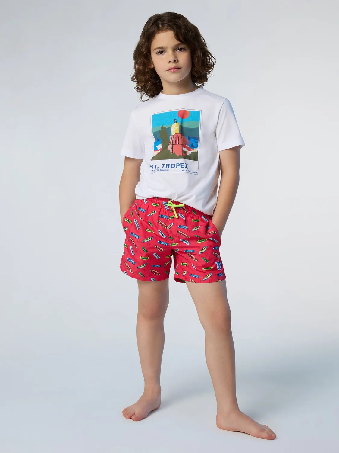 North Sails short de bain enfant imprimé séchage rapide