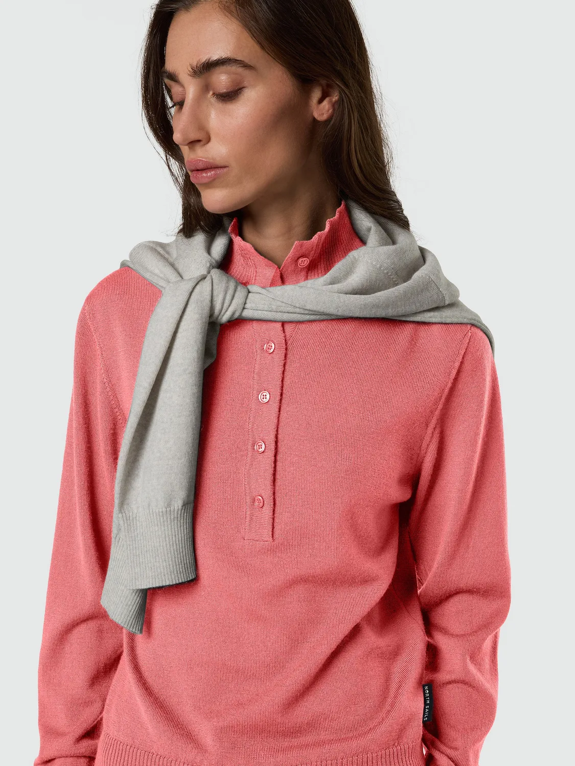 North Sails pull boutonné mérinos femme extra-fin