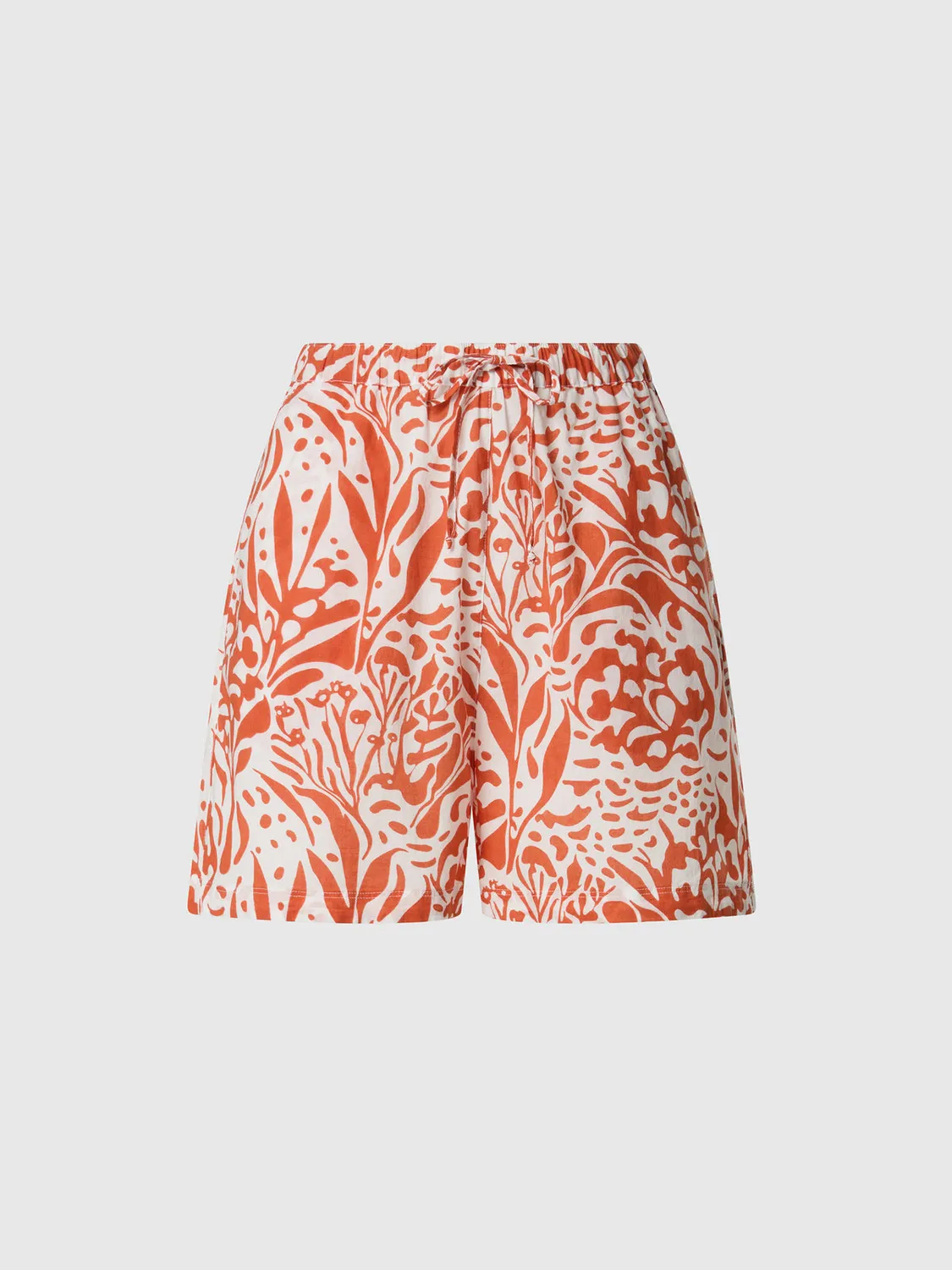North Sails short mousseline coton imprimé corail