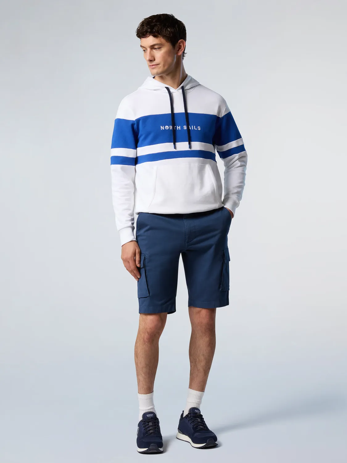North Sails Hoodie sweat à capuche rayures coton bio