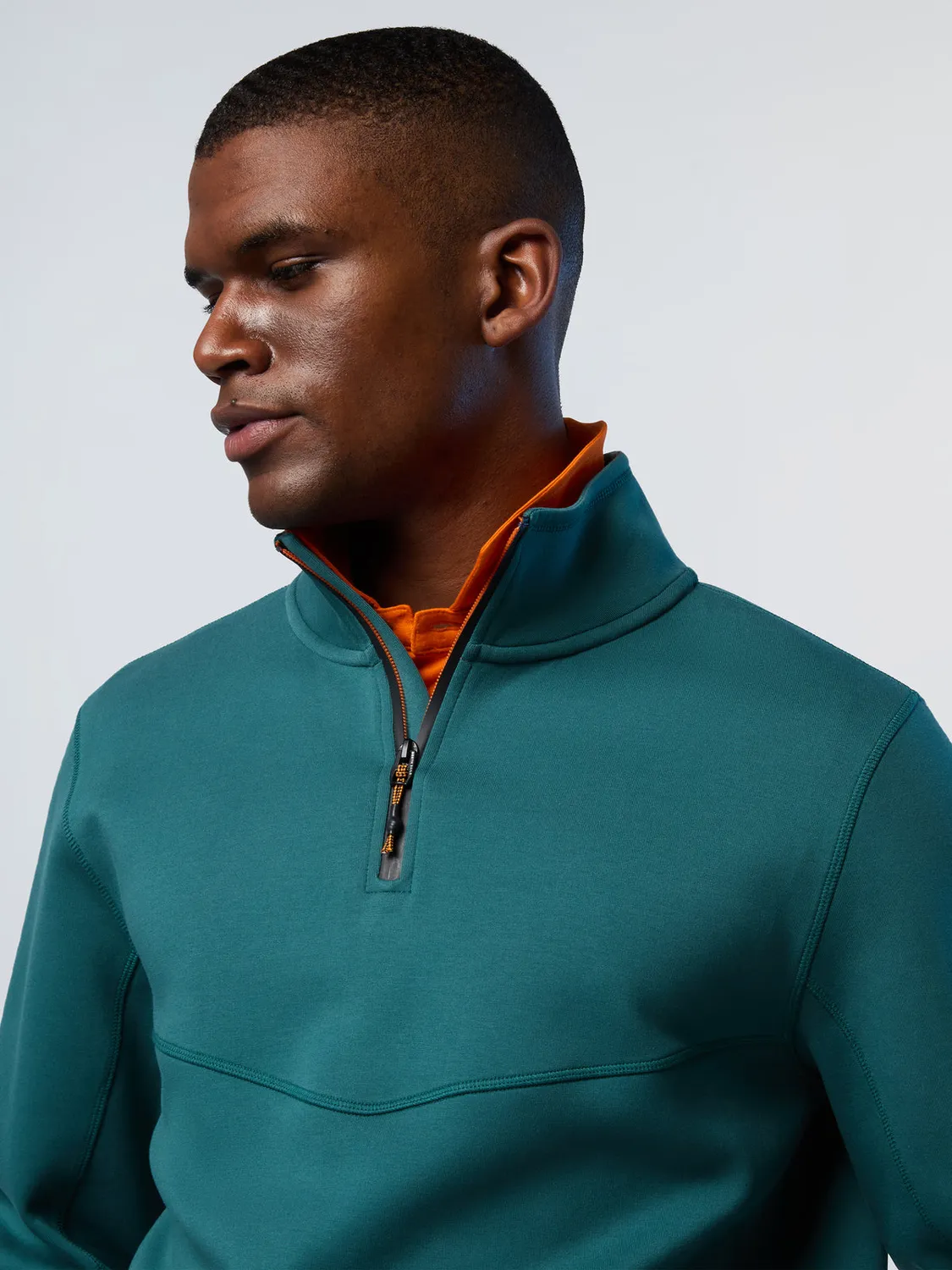 North Sails Interlock sweat demi-zip poches zippées