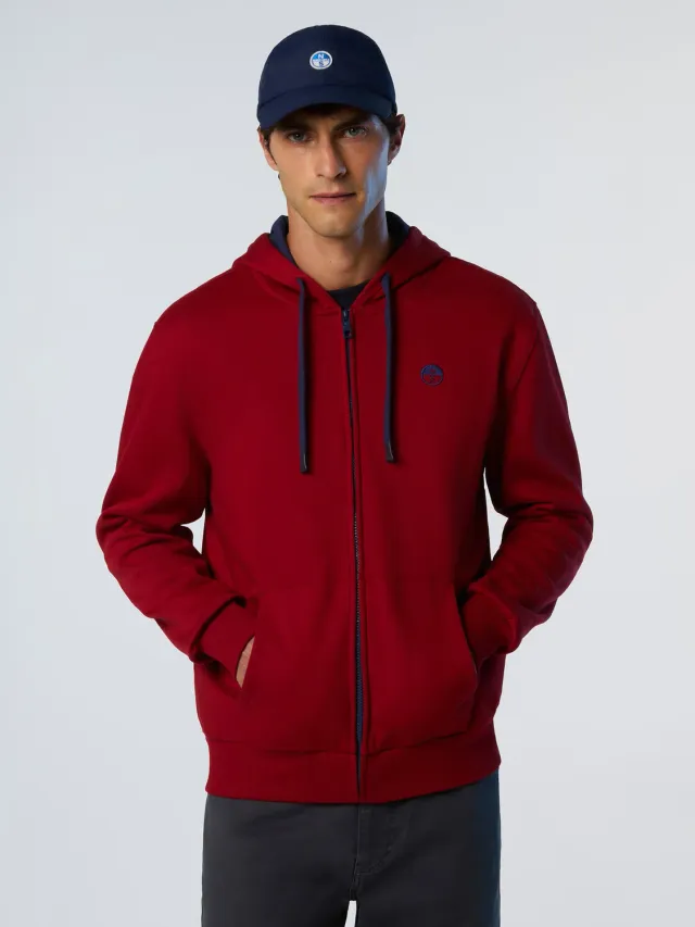 North Sails sweat zippé capuche logo brodé