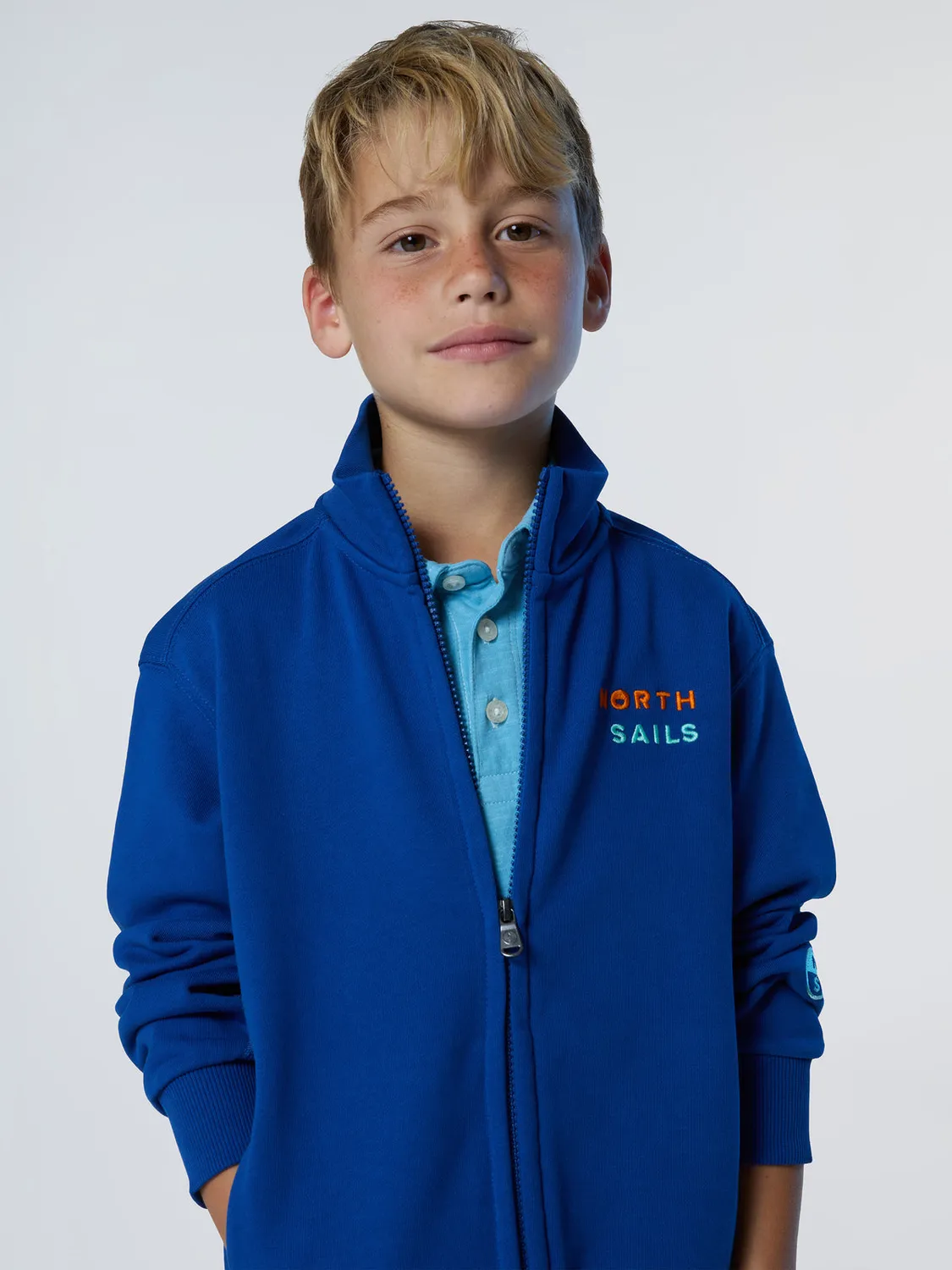 North Sails sweat zippé capuche enfant coton bio