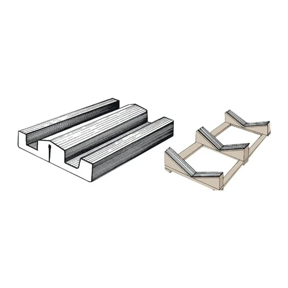 Tessilmare profil PVC gris 73x16 mm rouleau 24 m