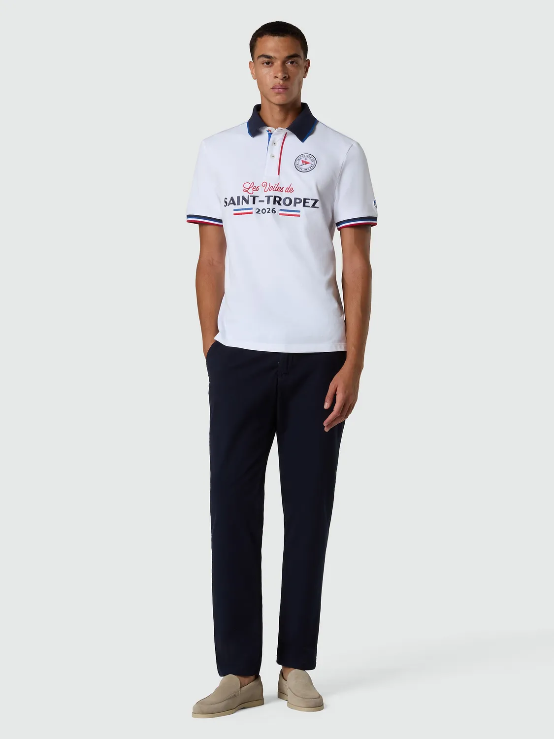 North Sails Saint-Tropez polo homme coton blanc