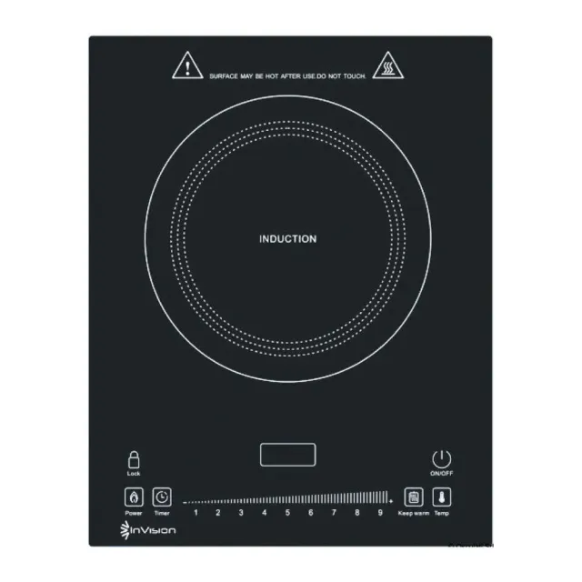 InVision plaque induction 1 feu 110V 1800W tactile