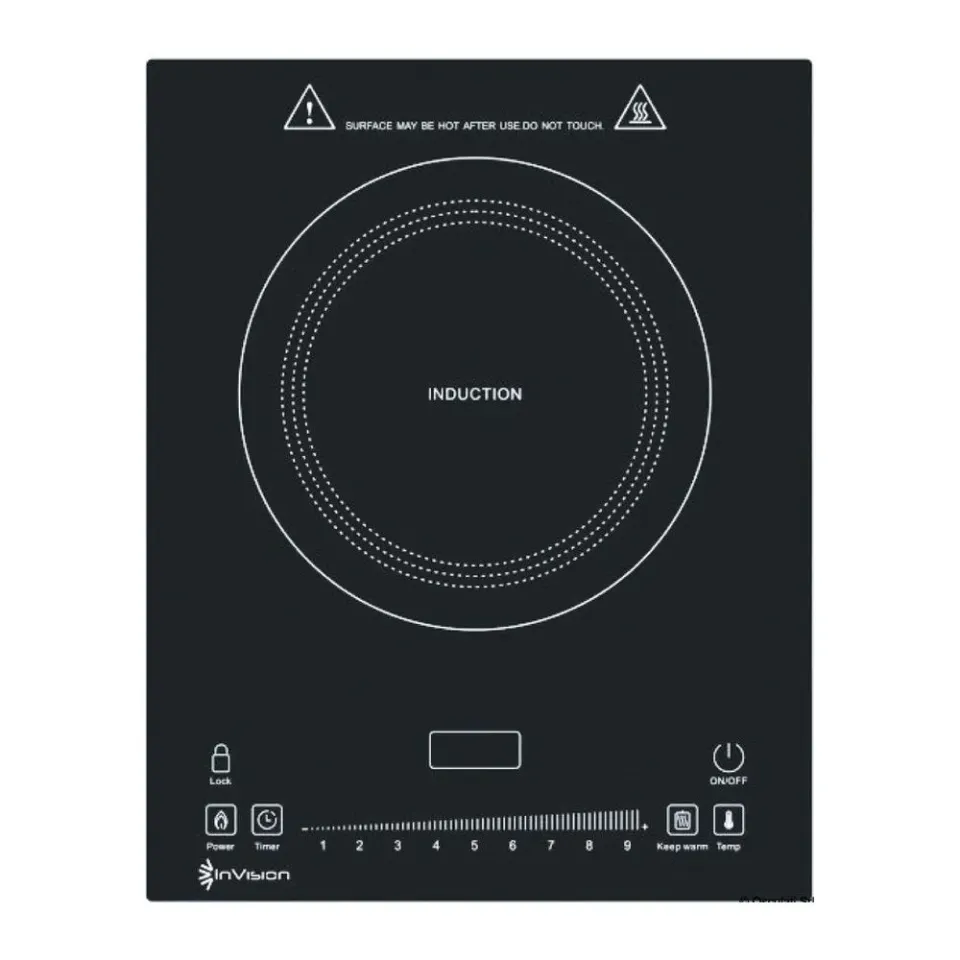 InVision plaque induction 1 feu 110V 1800W tactile