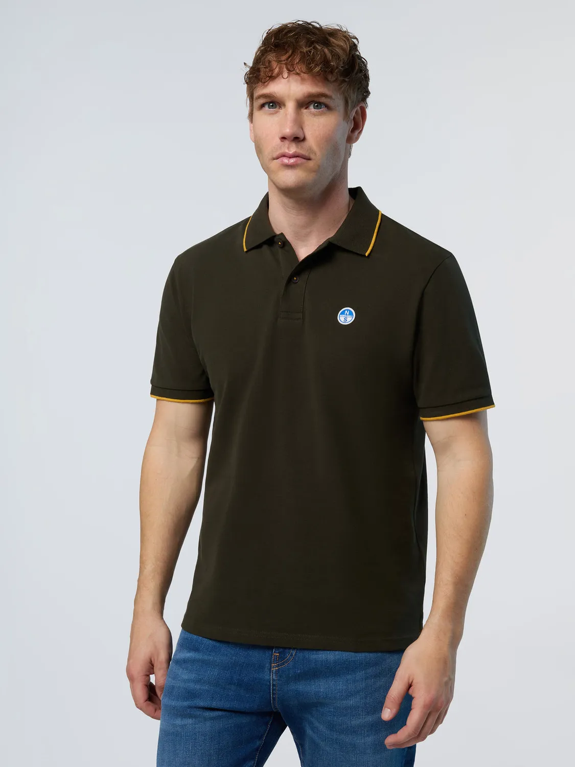 North Sails polo col lettré coton bio piqué