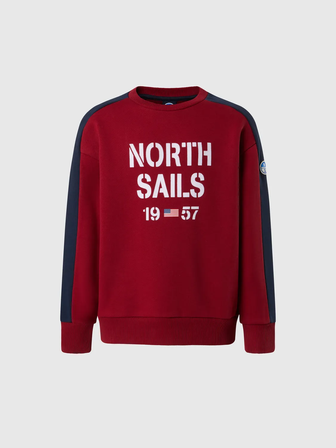 North Sails sweat flock imprimé coton bio