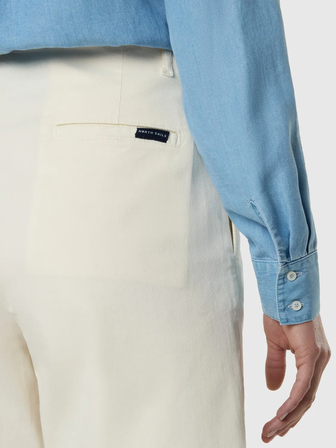 North Sails taille haute short chino slim femme marshmallow