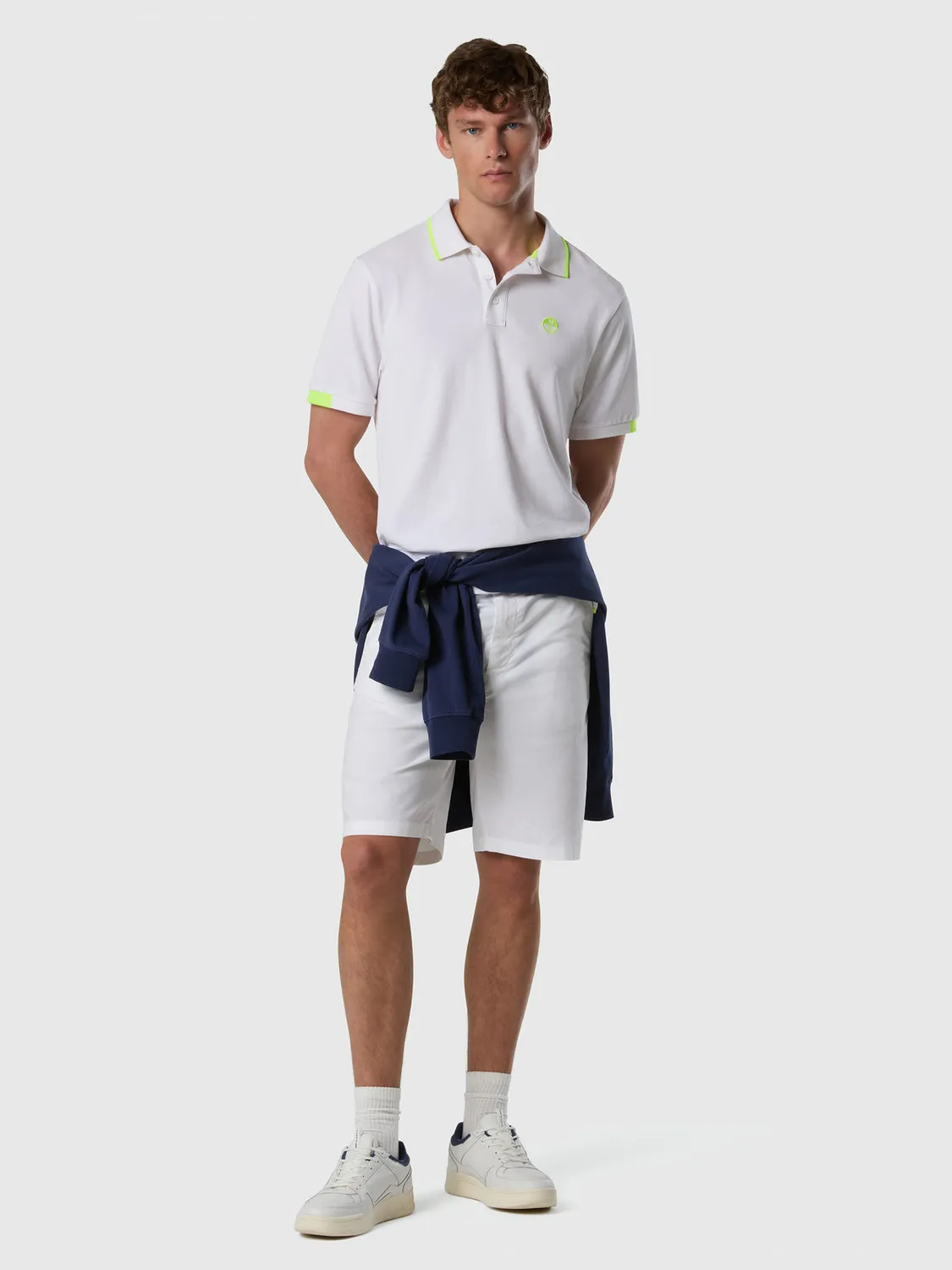 North Sails polo piqué coton bio accents néon homme