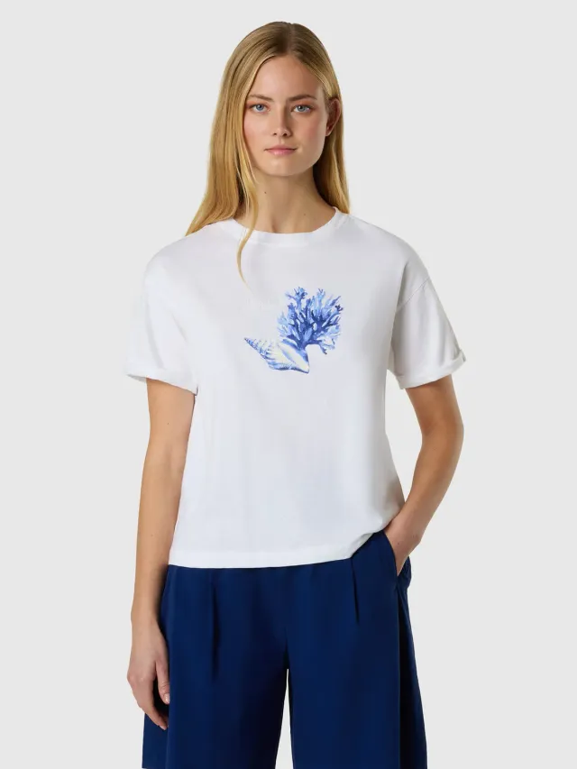 North Sails t-shirt coquillage coton jersey bleu