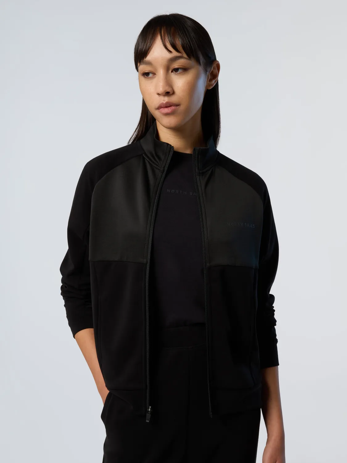 North Sails sweat zippé col montant modal shimmer