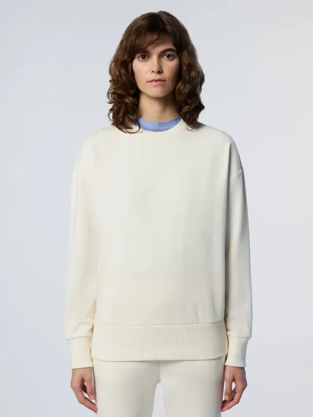 North Sails Sweat Col Rond Slogan Femme Bleu Marine