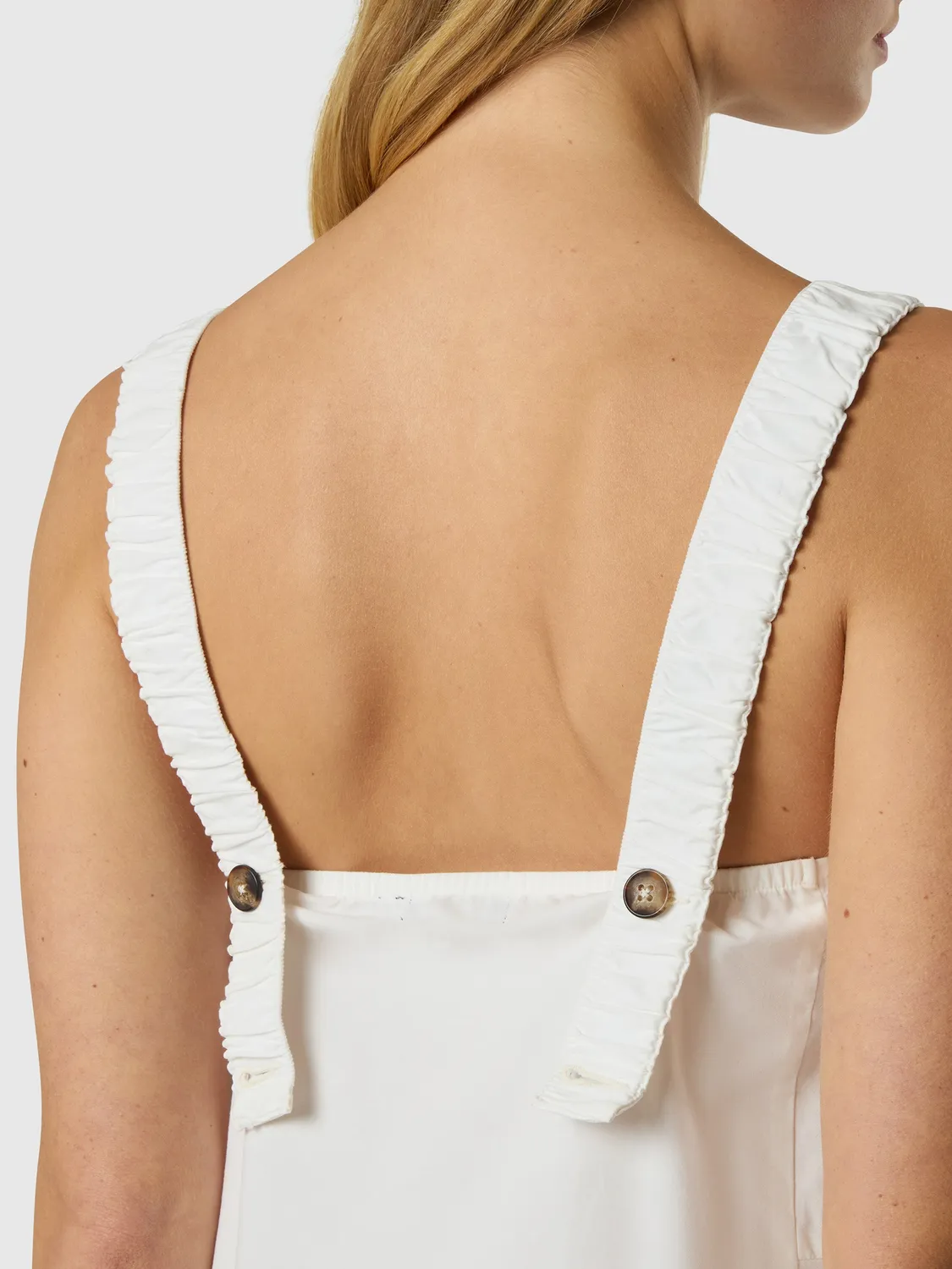 North Sails Robe maxi à bretelles boutonnée Marshmallow coupe regular