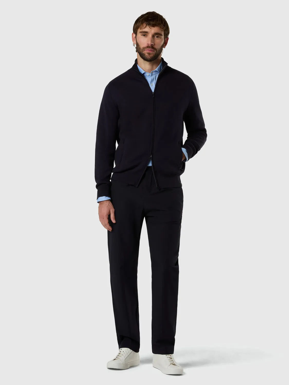 North Sails sweat zippé bonded coton bio
