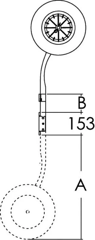 Osculati roues tableau annexe basculantes 240 kg paire