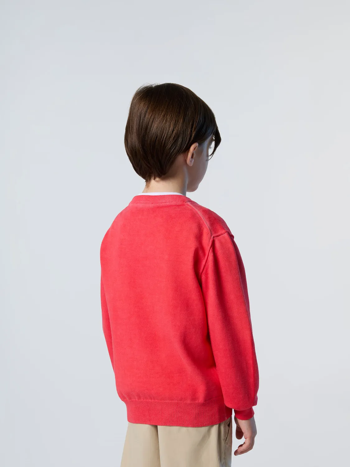 North Sails pull col rond coton bio patch manche