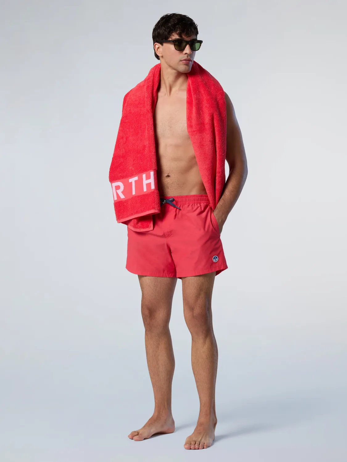 North Sails short de bain volley logo coton recyclé