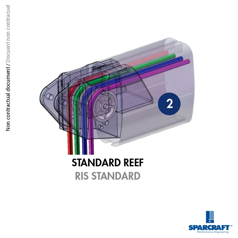 Sparcraft F60 embout de bôme intérieur ris continu