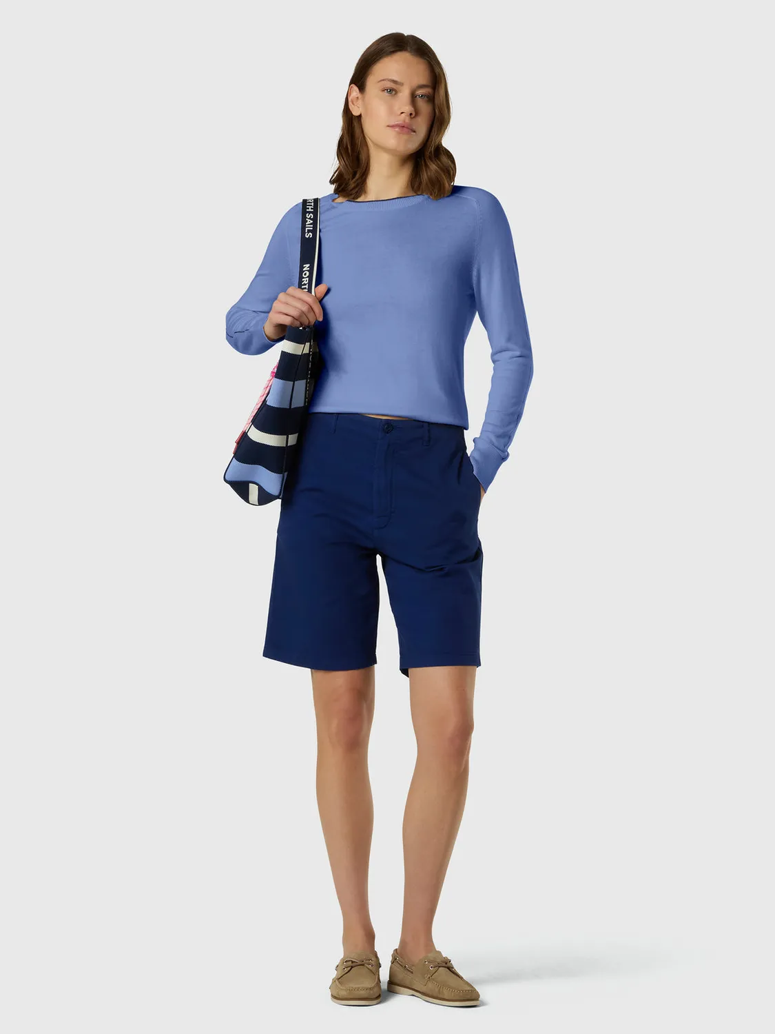 North Sails pull col rond viscose-coton 14 jauge