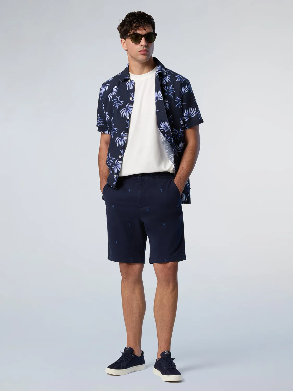 North Sails Freedom shorts chino brodé coton stretch