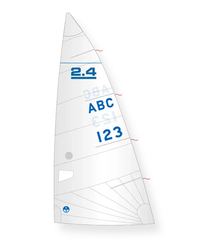 North Sails FR-1D 2.4M grand-voile blanche Dacron