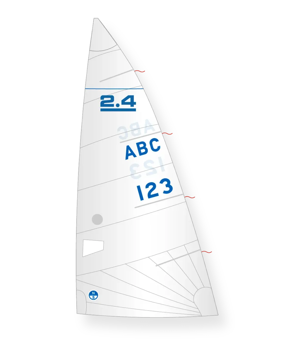 North Sails FR-1D 2.4M grand-voile blanche Dacron