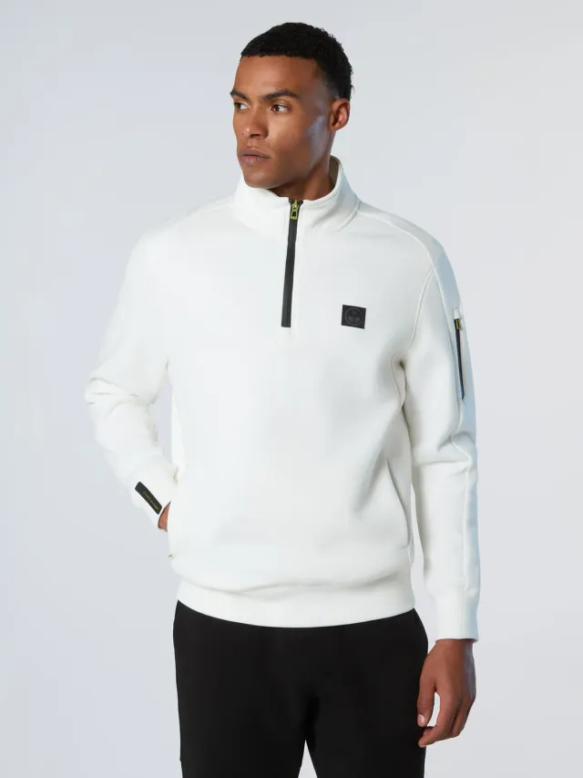 North Sails Piqué Scuba sweat half-zip stretch