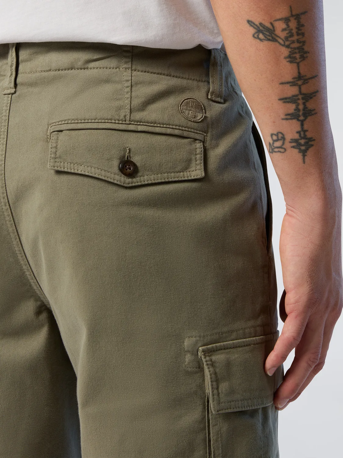 North Sails America short cargo gabardine coton bio