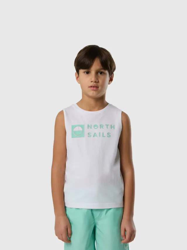 North Sails débardeur enfant logo relief coton bio