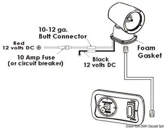 Artemis projecteur inox 12 V console joystick