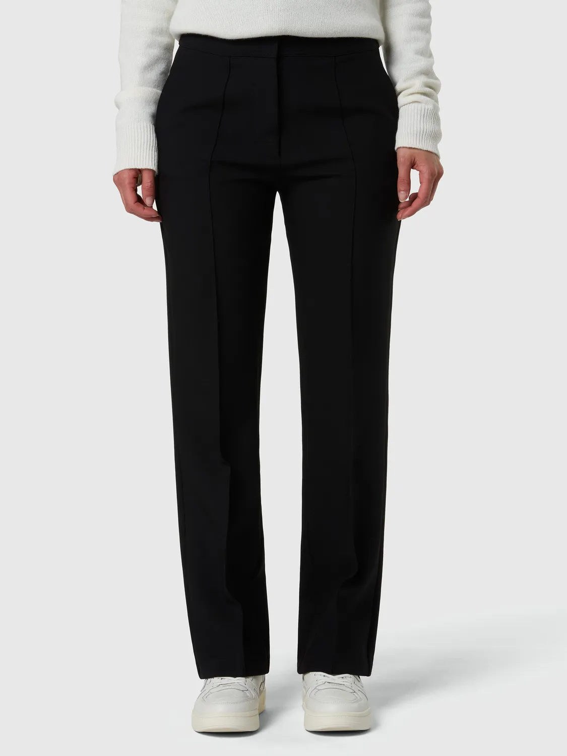 North Sails pantalon pin-tuck droit femme Walnut