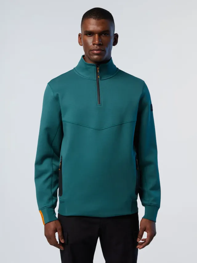 North Sails Interlock sweat demi-zip poches zippées