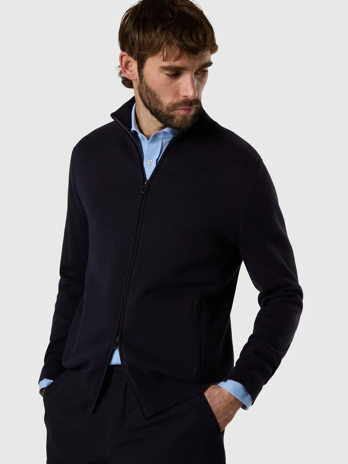 North Sails sweat zippé bonded coton bio