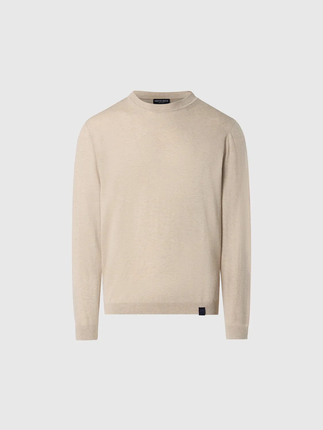 North Sails pull col rond coton bio logo