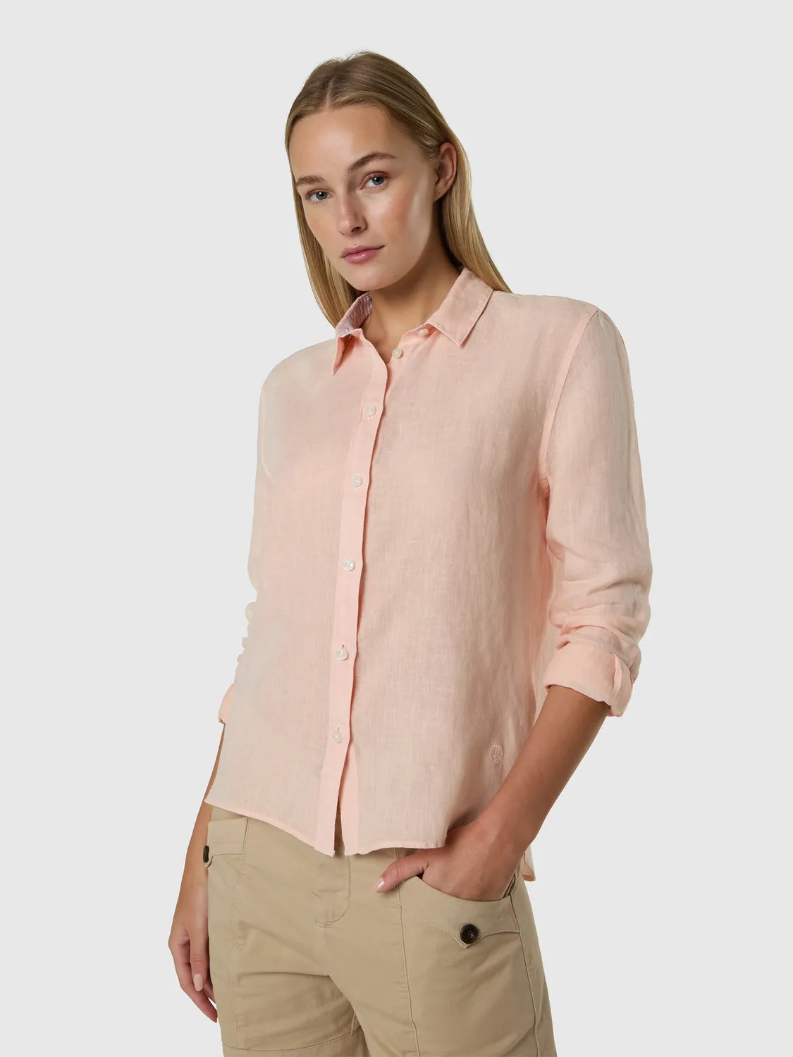 North Sails chemise lin homme logo brodé