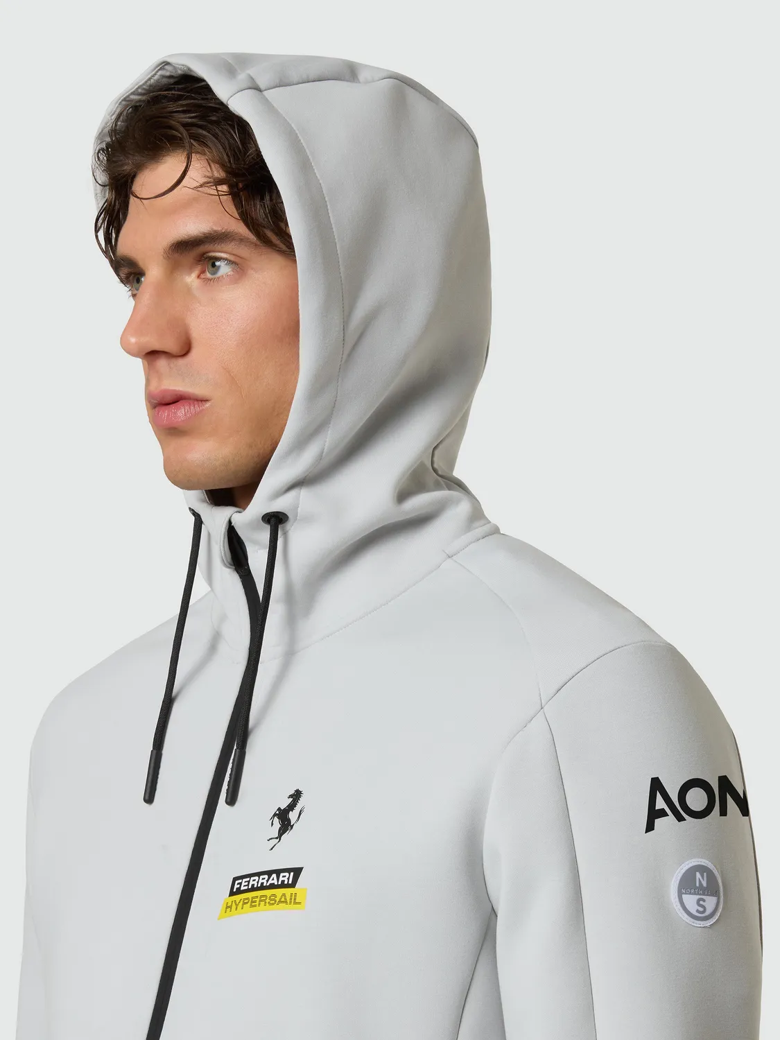 North Sails Ferrari Hypersail sweat zippé gris violet