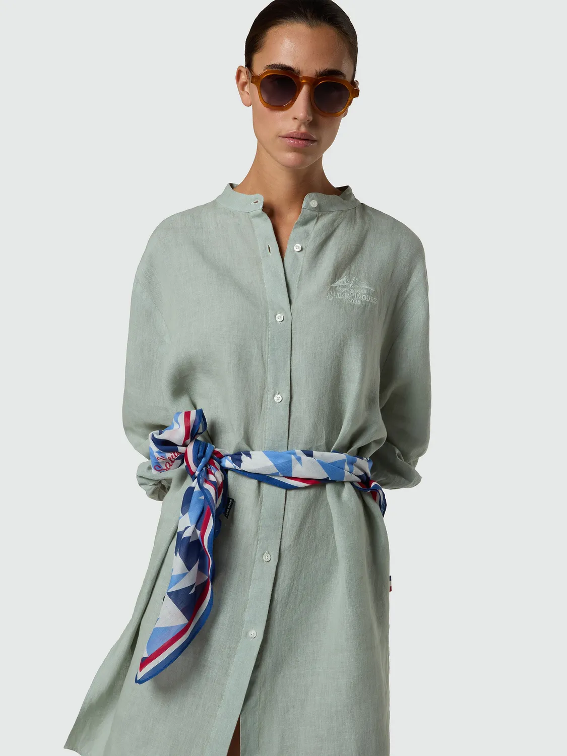 North Sails Saint-Tropez robe chemise lin coral pink