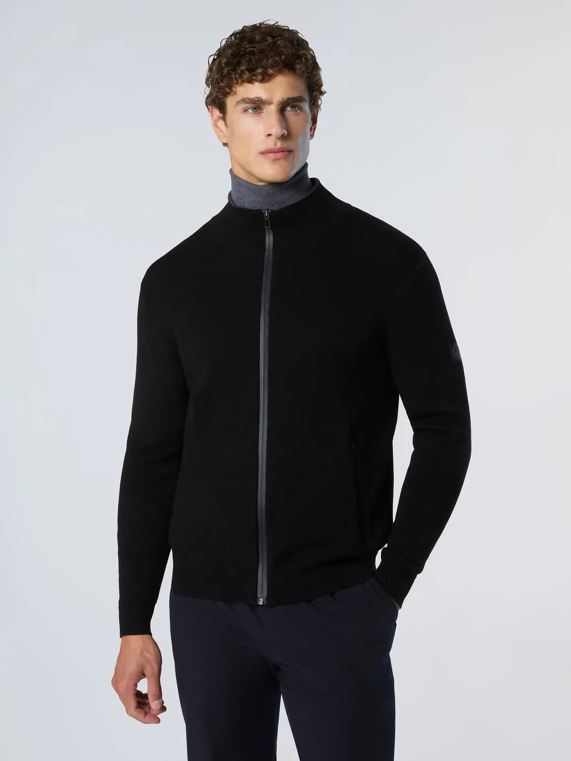 North Sails pull zippé bonded viscose coton