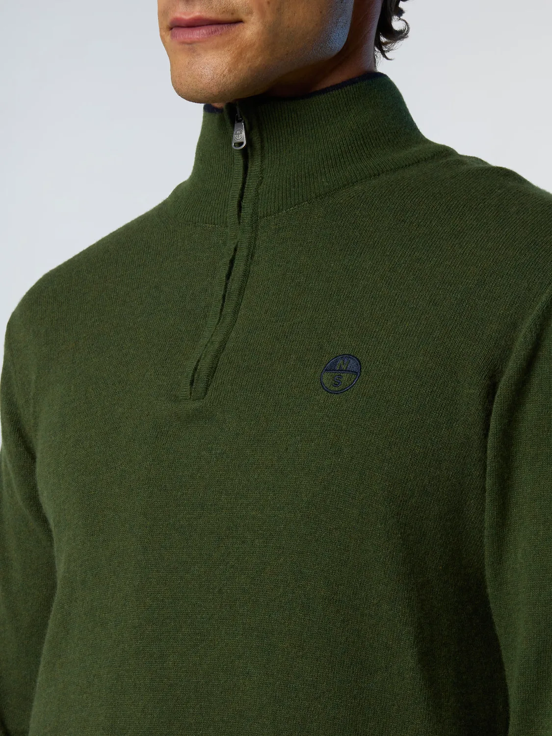North Sails pull demi-zip cachemire recyclé
