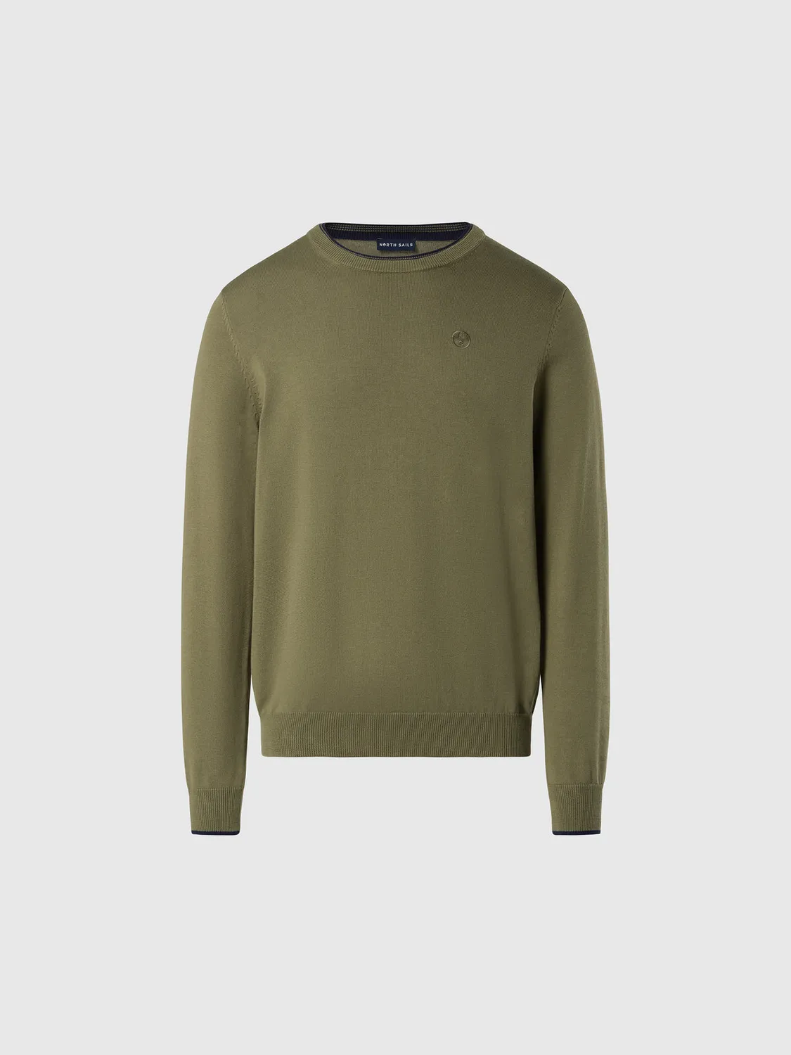 North Sails pull col rond coton bio logo brodé