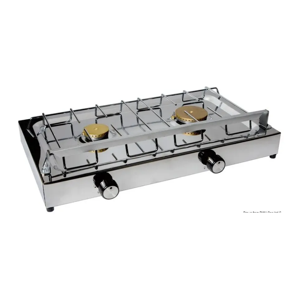 Techimpex plaque cuisson gaz 2 feux inox thermocouple