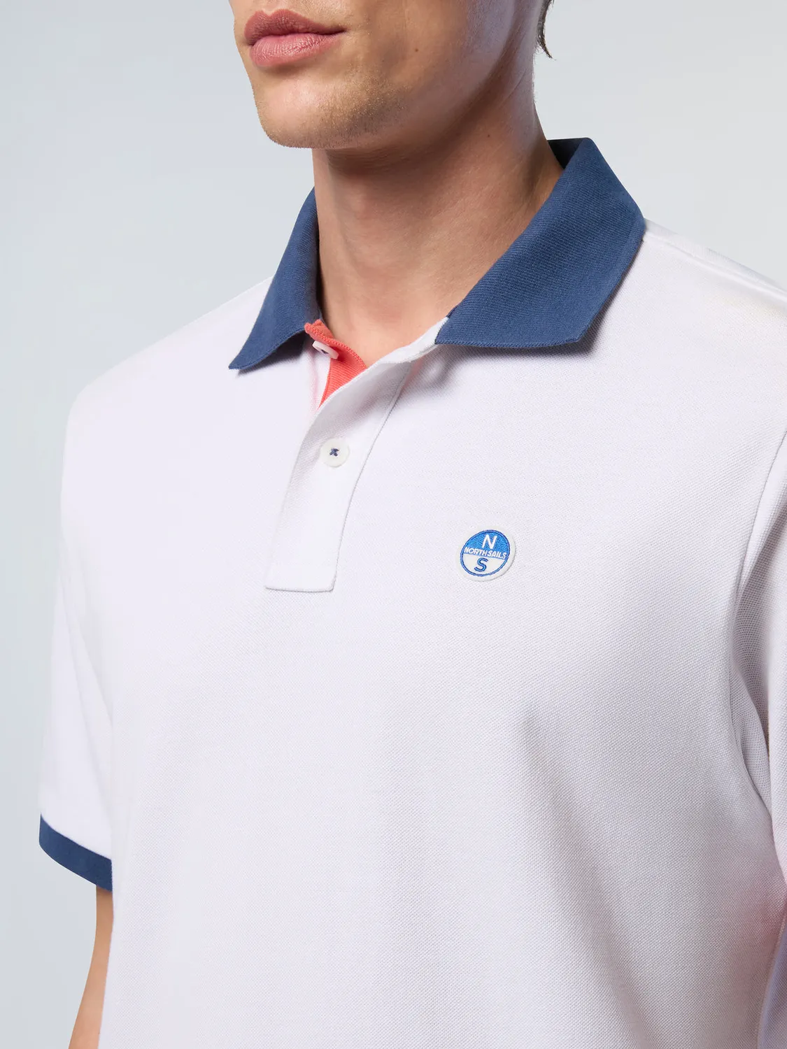 North Sails polo homme coton bio piqué col contrasté
