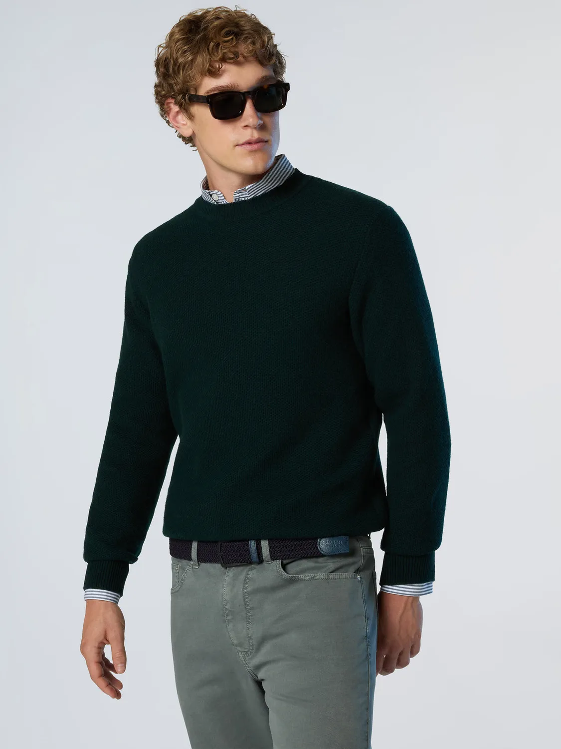 North Sails Honeycomb pull col rond nid d’abeille