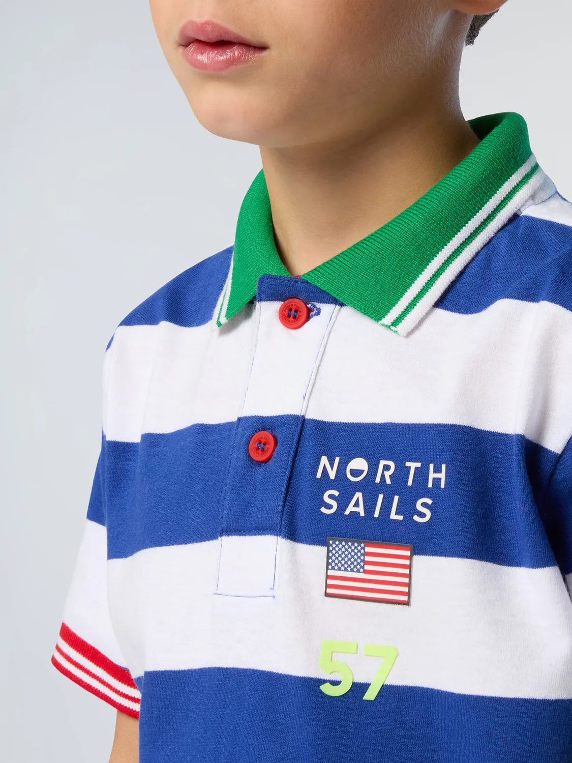 North Sails polo jersey rayé enfant coton bio