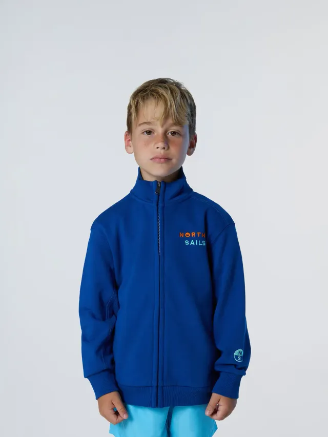 North Sails sweat zippé capuche enfant coton bio