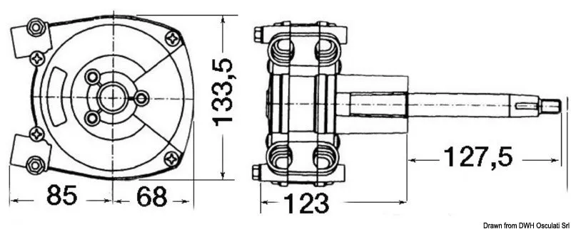 Ultraflex T72 boîtier direction bateau double câble