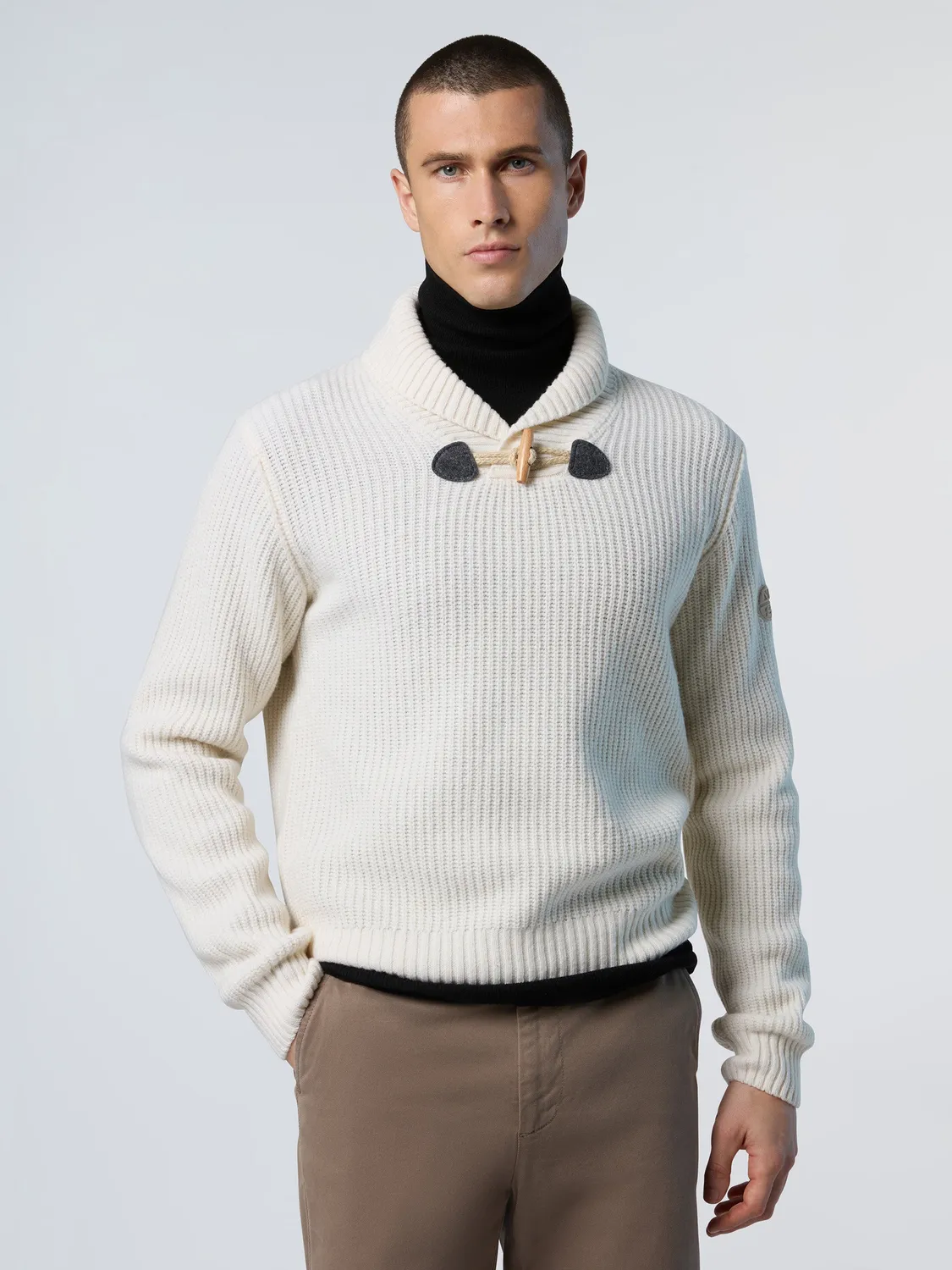 North Sails pull mérinos homme Marshmallow Navy